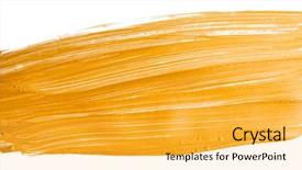  Presentation with brush stroke - Audience pleasing slides consisting of golden christmas brush stroke paint backdrop and a yellow colored foreground