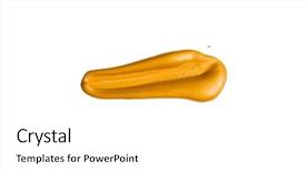  Presentation with brush stroke - Presentation design featuring golden christmas brush stroke paint background and a white colored foreground