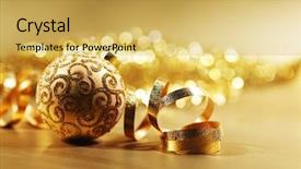  Presentation with golden christmas - Cool new presentation with golden christmas card backdrop and a yellow colored foreground