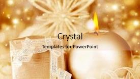  Presentation with celebrations - Theme enhanced with golden christmas decoration warm glowing holiday background with candle and gift box on dreamy bokeh lights traditional ornament wintertime celebrations background and a lemonade colored foreground