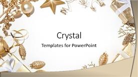  Presentation with black and gold christmas - PPT theme having golden christmas decorations on white background and a white colored foreground