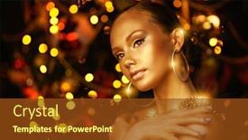  Presentation with golden christmas - Theme consisting of golden-christmas-girl-beautiful-woman background and a tawny brown colored foreground