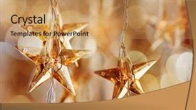  Presentation with golden christmas - Beautiful presentation featuring golden christmas stars with very backdrop and a coral colored foreground