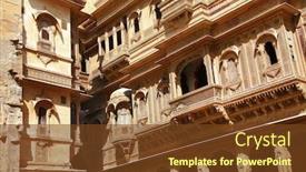  Presentation with rajastan - Presentation design enhanced with golden-city-of-india-wonderful background and a tawny brown colored foreground