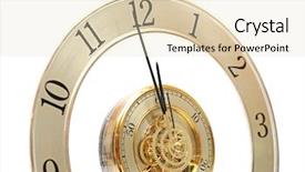  Presentation with gears - Colorful presentation theme enhanced with golden-clock-with-gears backdrop and a lemonade colored foreground