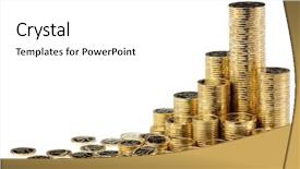  Presentation with golden - Amazing presentation having golden coins arranged in stacks backdrop and a white colored foreground