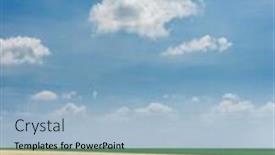  Presentation with agriculture field - Colorful presentation enhanced with golden color agriculture field and blue sky with clouds ovet it backdrop and a light blue colored foreground