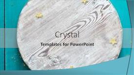  Presentation with confetti - Presentation theme enhanced with golden-confetti-on-blue-wooden background and a light gray colored foreground