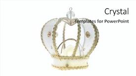  Presentation with crown of thorns - PPT theme with golden crown with clipping path background and a white colored foreground