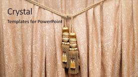  Presentation with curtain - Slides featuring golden curtain with vassel background and a  colored foreground