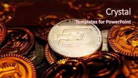  Presentation with golden - Colorful PPT theme enhanced with golden dash coin and mound backdrop and a wine colored foreground