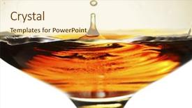  Presentation with brandy - Slide deck consisting of golden decade - brandy splash in a snifter background and a cream colored foreground