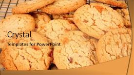  Presentation with bits - Colorful slide deck enhanced with golden decade - close-up of cookies with bits backdrop and a yellow colored foreground