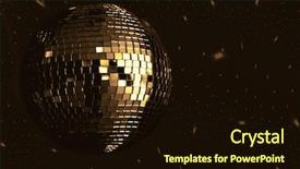  Presentation with 70s disco - Audience pleasing presentation theme consisting of golden disco ball backdrop and a wine colored foreground