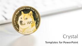  Presentation with cryptocurrency - Amazing presentation having golden-dogecoin-coin-cryptocurrency-dogecoin backdrop and a  colored foreground