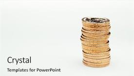  Presentation with roll - Beautiful slide deck featuring golden dollar coins us mint backdrop and a white colored foreground