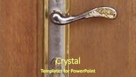  Presentation with key - Audience pleasing slide deck consisting of lockup - golden door handle backdrop and a tawny brown colored foreground