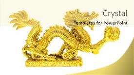  Presentation with dragon - Audience pleasing slide deck consisting of golden-dragon-art-isolated backdrop and a blonde colored foreground