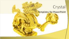  Presentation with art black and white marble - PPT theme featuring golden-dragon-art-isolated background and a yellow colored foreground