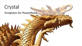  Presentation with dragon - Slide set consisting of golden dragon background and a white colored foreground