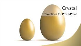  Presentation with gold egg - Cool new slide deck with golden egg small and large backdrop and a  colored foreground