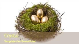  Presentation with eggs egg carton egg box - Cool new presentation theme with golden eggs on a nest backdrop and a tawny brown colored foreground
