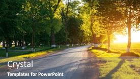  Presentation with golden car - PPT theme enhanced with golden-evening-sunlight-breaking-through background and a gray colored foreground