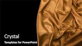  Presentation with gold black - PPT theme with golden fabric with creases isolated background and a black colored foreground