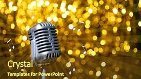  Presentation with festive - Slides having golden festive background karaoke background and a tawny brown colored foreground