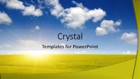  Presentation with rapeseed - Amazing presentation having golden field of flowering rapeseed backdrop and a light blue colored foreground