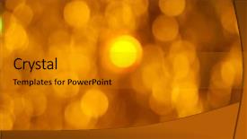  Presentation with golden lights - Presentation featuring golden flare lights blur abstract background and a gray colored foreground