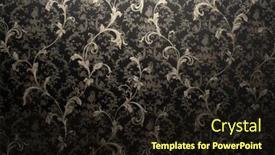  Presentation with pattern - Presentation design consisting of golden-floral-pattern background and a wine colored foreground