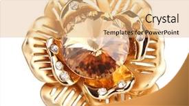  Presentation with beautiful golf courses - Theme having golden flower - beautiful gold ring with precious background and a coral colored foreground