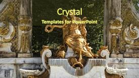  Presentation with golden palace - Cool new slides with golden fountains in segovia palace in spain bronze figures of mythological gods and classic backdrop and a tawny brown colored foreground