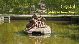  Presentation with golden palace - PPT theme featuring golden fountains in segovia palace background and a tawny brown colored foreground