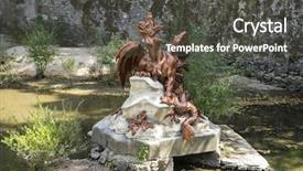  Presentation with golden palace - Amazing slide deck having golden fountains in segovia palace backdrop and a dark gray colored foreground