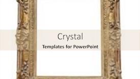  Presentation with frame - Slides featuring golden-frame-isolated-on-white background and a coral colored foreground