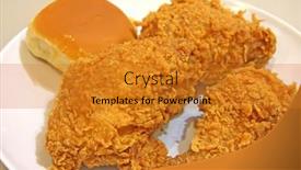  Presentation with parts - Colorful theme enhanced with golden-fried-battered-chicken-parts backdrop and a gold colored foreground