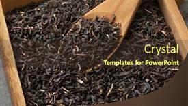  Presentation with tea leaves - Presentation theme featuring golden-garden-estate-ceylon-dried background and a tawny brown colored foreground