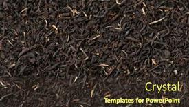  Presentation with tea leaves - Presentation theme featuring golden-garden-estate-ceylon-dried background and a wine colored foreground