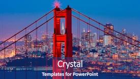  Presentation with san francisco - Audience pleasing PPT layouts consisting of golden gate bridge and downtown backdrop and a navy blue colored foreground