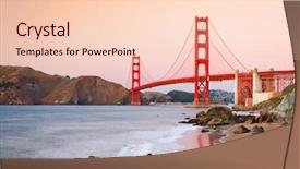  Presentation with dusk - PPT layouts with golden gate bridge at dusk background and a lemonade colored foreground