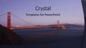  Presentation with golden annivesary - Presentation theme featuring golden gate bridge at night background and a  colored foreground