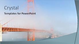  Presentation with san francisco - PPT layouts enhanced with golden-gate-bridge-covered background and a light blue colored foreground