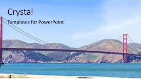  Presentation with san francisco - Cool new slides with golden gate bridge in san backdrop and a light blue colored foreground