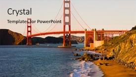  Presentation with san francisco - Beautiful PPT layouts featuring golden gate bridge in san backdrop and a lemonade colored foreground
