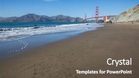  Presentation with san francisco chinatown - Cool new presentation with golden gate bridge in san backdrop and a dark gray colored foreground