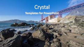  Presentation with san francisco - Cool new presentation theme with golden gate bridge in san backdrop and a teal colored foreground
