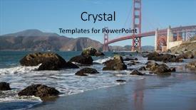 Presentation with san francisco - Audience pleasing presentation theme consisting of golden gate bridge in san backdrop and a light blue colored foreground