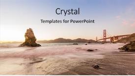  Presentation with san francisco chinatown - Slides consisting of golden gate bridge in san background and a  colored foreground